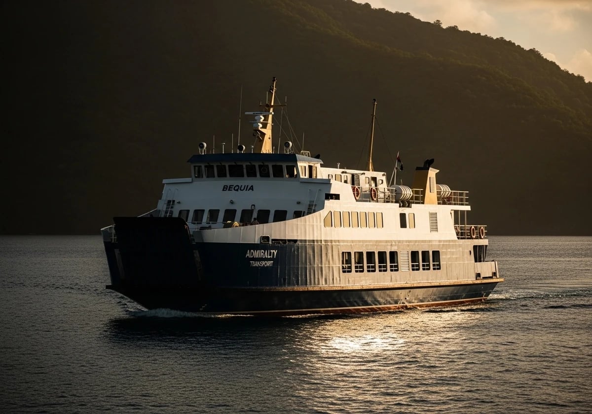 Bequia to Kingstown ferry route